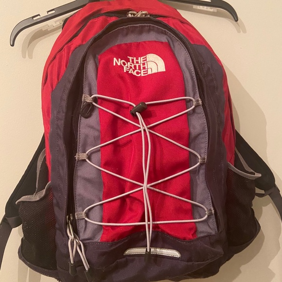 red north face backpacks
